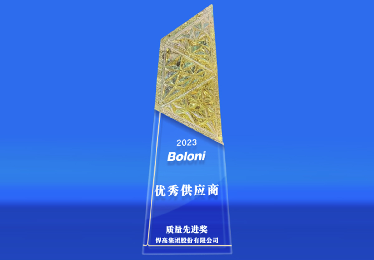 “年終獎(jiǎng)”再+1！悍高榮獲博洛尼2023年度優(yōu)秀供應(yīng)商